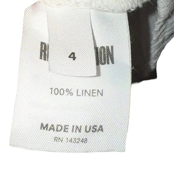 Host Pick 🎉▶️ Reformation ◀️ Paloma White Linen Lace Up Top - Picture 8 of 16